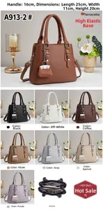 Litchi texture leather tote bag for women showing eight colors and interior compartments