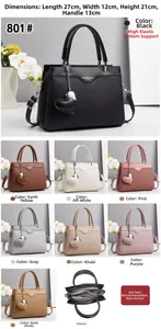 Detailed dimensions of textured leather handbag with dimensions 27x12x21cm and 8 colors
