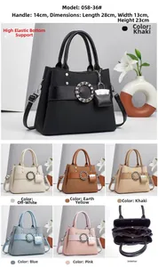 Detail view of large capacity tote bag with dimensions 28x13x23cm in six elegant colors