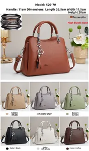 Detailed size specifications of the minimalist lychee texture handbag 26.5x11.5x20cm