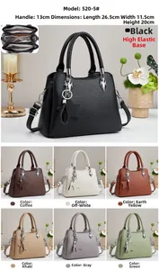 Detailed size guide for this pebbled leather handbag featuring its specific dimensions
