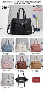 Vue détaillée des sacs à main en similicuir grande capacité en huit couleurs variées