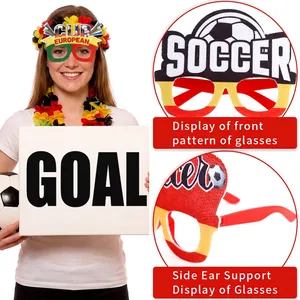 Lunettes de fête de football avec thème Coupe d'Europe pour supporters