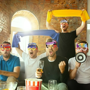 Cinq styles de lunettes de fête sur le thème du football pour les fans de l'Euro