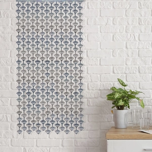 2M silver and blue hollow diamond tassel curtain for wedding party wall decoration