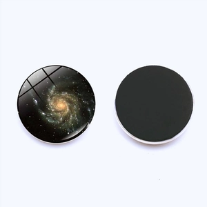 Cosmic galaxy glass refrigerator magnet 25mm with magnetic back for home decor