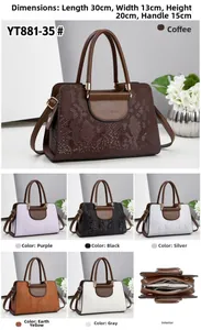 Detailed size specifications of fashion patchwork handbags in multiple color options