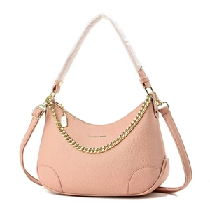 Borsa Sottobraccio in Pelle PU Grana Litchi per Donna Decorazione Catena Oro Moda Borsa Spalla Hobo Tracolla Pendolare