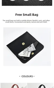 Dettaglio della mini pochette in pelle grana litchi con fibbia magnetica dorata di lusso