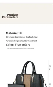 Dettagli dimensionali della borsa vintage con altezza di 23cm e altezza manico di 16cm