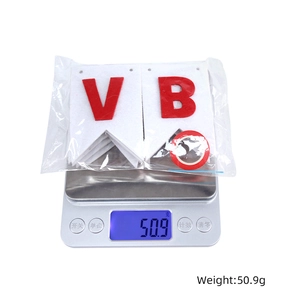 Weight display of white and red felt banner set for Valentine's Day party decoration