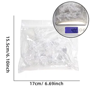 Set di ornamenti natalizi a forma di renna trasparente, dimensioni 15,5x17cm