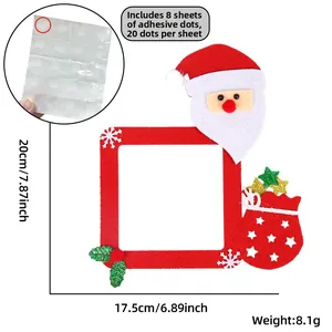 Felt Santa Claus light switch cover with dimensions 20cm x 17.5cm and adhesive pads