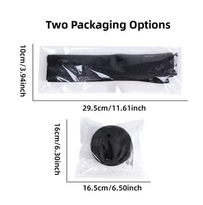 Detailed view of two packaging styles for Halloween LED ribbon lights with size dimensions