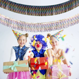 3m star tassel rain fringe banner for festive kids birthday party wall decoration