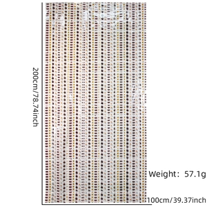 Detail view of 2m Halloween foil fringe curtain with pumpkin and ghost pattern