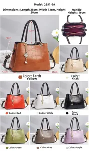 Detailed dimensions of elegant crocodile pattern handbag with triple compartment
