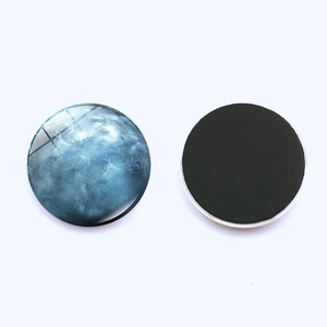 Solar system galaxy planet glass fridge magnet with magnetic backing for home decor