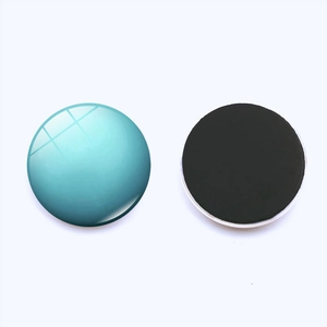 Solar system galaxy glass fridge magnets with blue sphere design and black magnetic back