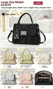 Detailed view of women's pleated handbag showing 24x12x19cm dimensions and internal structure