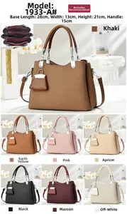 Detailed view of large capacity woven texture handbag with triple layer interior structure