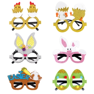 Ostern Party Dekoration Brille PP Glitzer Hase Ei Rahmen Kostüm Requisiten Für Kinder Feiertag Party Geschenk Zubehör