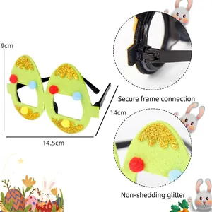 Osterei Glitzer Brille mit bunten Pompons und stabilen Scharnieren für die Party