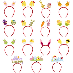 Pasen Konijn Kuiken Eierschaal Hoofdband Cartoon Glitter Haarband Voor Festival Feest Decoratie Kinderen Vrouwen Feestartikelen Cadeau
