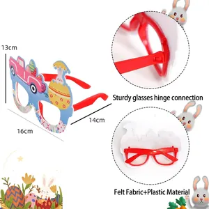 Easter bunny and egg glasses frames for festive party photo props in 16x13cm size