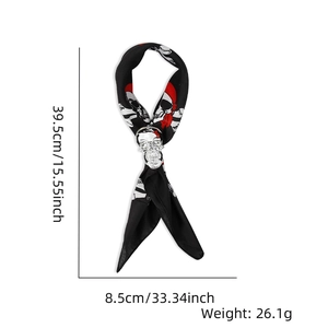 Halloween pirate skull neckerchief with silver skull slide buckle for kids costumes