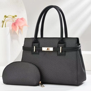 Borsa A Mano E Pochette In Pelle PU Texturizzata Da Donna Moda Retrò Grande Capacità Borsa A Tracolla Arredamento Serratura