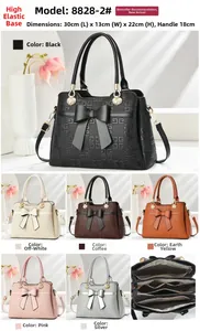Detailed interior view of women's tote bag showing multiple compartments and zipper pockets