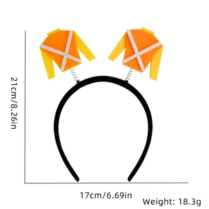 Detailed view of horse racing headband with dimensions 21cm height and 17cm width