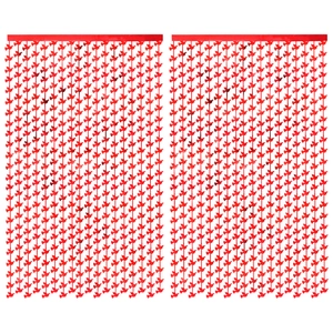 Rote Vögel Lametta-Vorhang für Weihnachtsdeko und Hochzeitsparty-Hintergrund