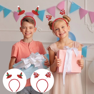 Diademas navideñas infantiles con árbol de lentejuelas y gorro de elfo para fiestas