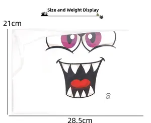 Detaillierte Größenangaben für Halloween Geist Windsack Dekoration, 28,5cm mal 21cm