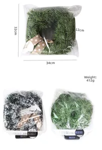 Detailed size and weight measurement of Easter bunny wreaths with polka dot bows
