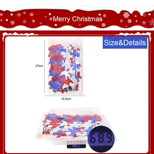 Detailed view of Christmas metallic party fringe curtains with size and weight metrics