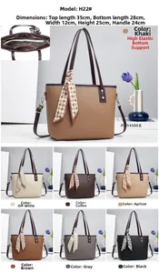 Detailed size guide and multi-color options for large lychee texture tote bag