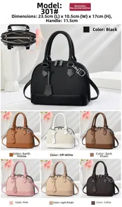 Detailed dimensions of multi-color canvas texture handbags with sizing and structure info