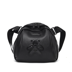 Sac Bandoulière Femme Forme Coquille Grande Capacité Nylon Cuir PU Design Ours à Paillettes Décontracté Streetwear Sacoche Avec Bandoulière Large