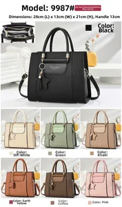 Détails du sac bandoulière pour femme avec dimensions 28x21cm et 7 couleurs disponibles