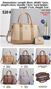 Dimensions détaillées du sac cabas en toile et du mini porte-cartes assorti