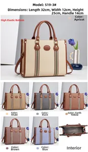 Vue détaillée du sac cabas en toile avec dimensions et structure intérieure à compartiments