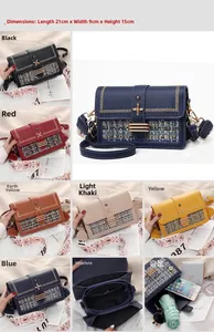 Detail view of stylish tote bag with 21x9x15cm size chart and multi-compartment interior