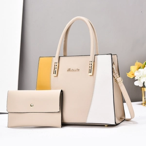 Ensemble de sacs à main bicolores à grande capacité au design moderne et épuré