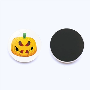 Halloween pumpkin glass fridge magnet with magnetic back for whiteboard decor