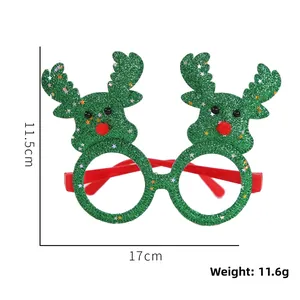 Christmas reindeer glasses dimensions: 17cm width, 11.5cm height, 11.6g weight