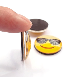 25mm smiley face crystal glass fridge magnets for whiteboard and home decoration