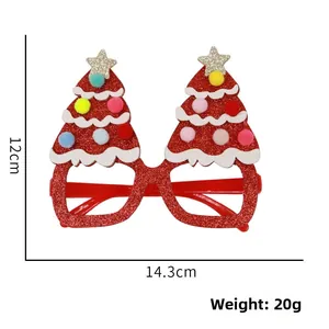 Detail of Christmas tree glasses with 14.3cm width and 12cm height for holiday parties
